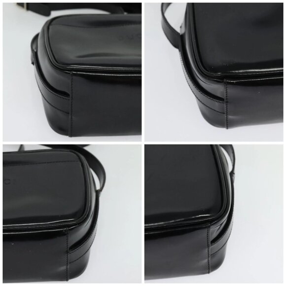 GUCCI Shoulder Bag Patent leather Black Silver Auth ep10410 - Picture 15 of 15